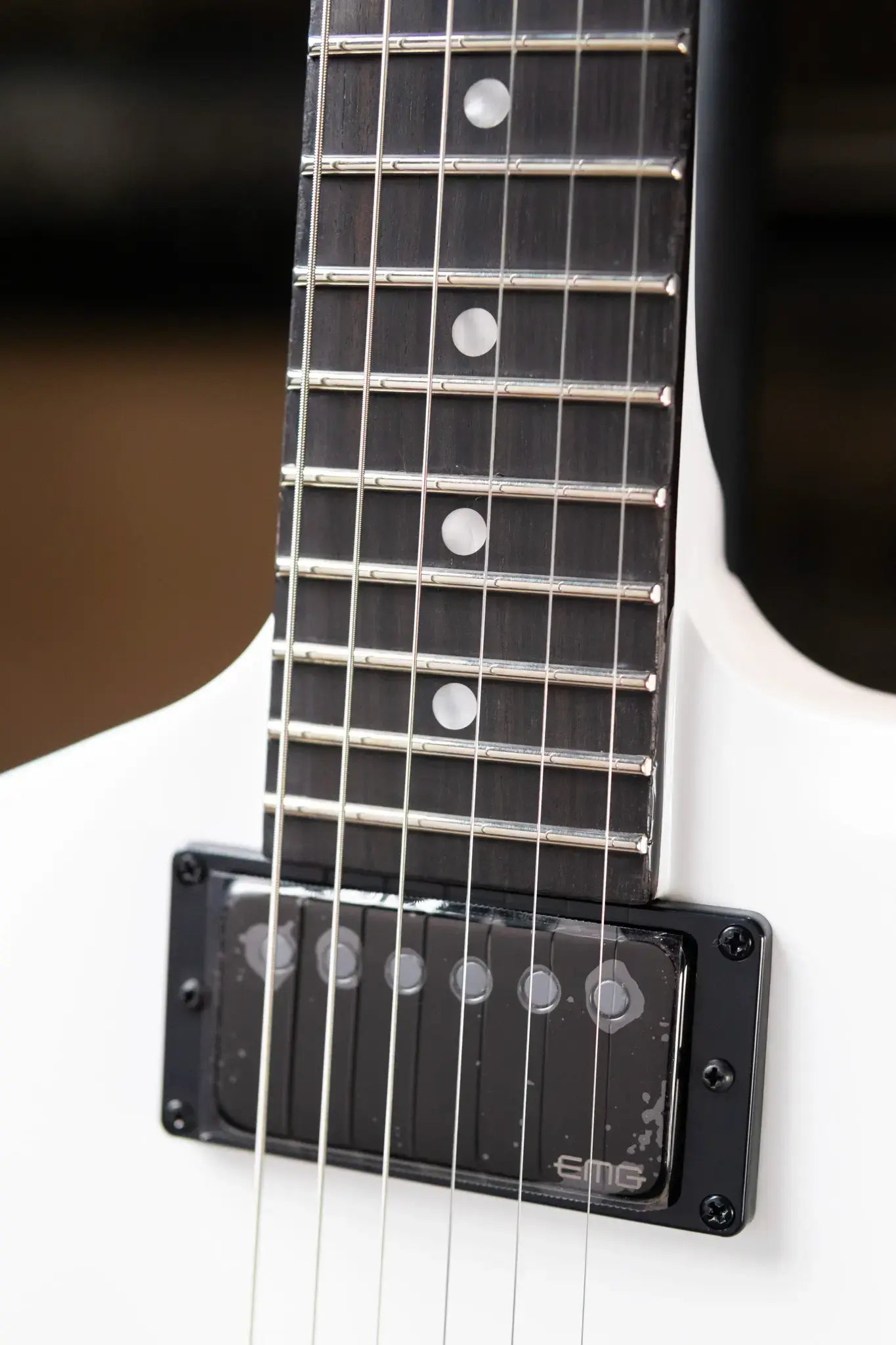 ESP LTD James Hetfield Signature Snakebyte Electric Guitar - Snow White with Hardshell Case