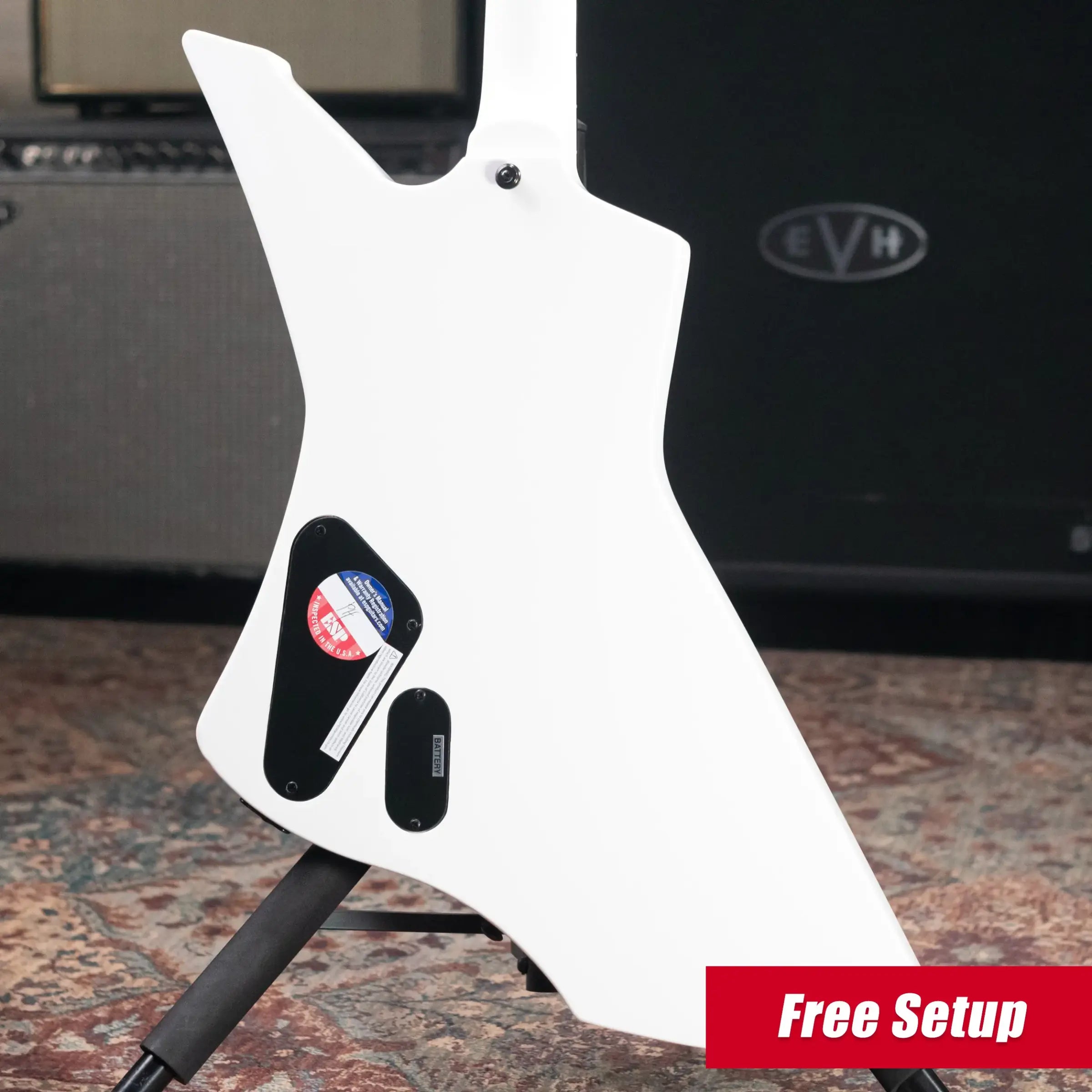 ESP LTD James Hetfield Signature Snakebyte Electric Guitar - Snow White with Hardshell Case