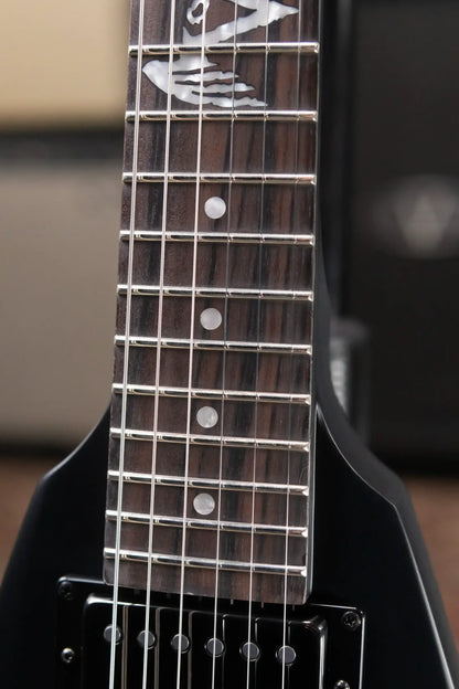 ESP LTD James Hetfield Signature Vulture Electric Guitar - Black with Hardshell Case