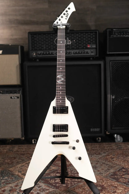 ESP LTD James Hetfield Signature Vulture Electric Guitar - Olympic White with Hardshell Case