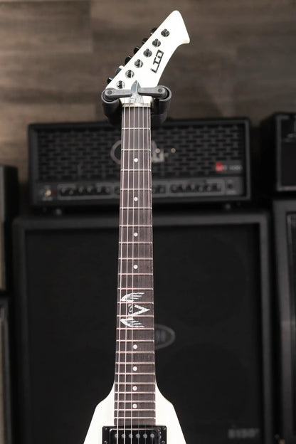 ESP LTD James Hetfield Signature Vulture Electric Guitar - Olympic White with Hardshell Case