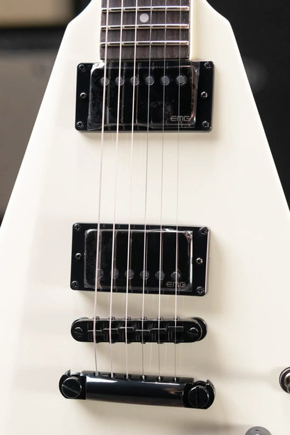 ESP LTD James Hetfield Signature Vulture Electric Guitar - Olympic White with Hardshell Case