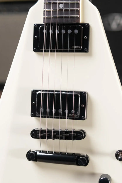 ESP LTD James Hetfield Signature Vulture Electric Guitar - Olympic White with Hardshell Case