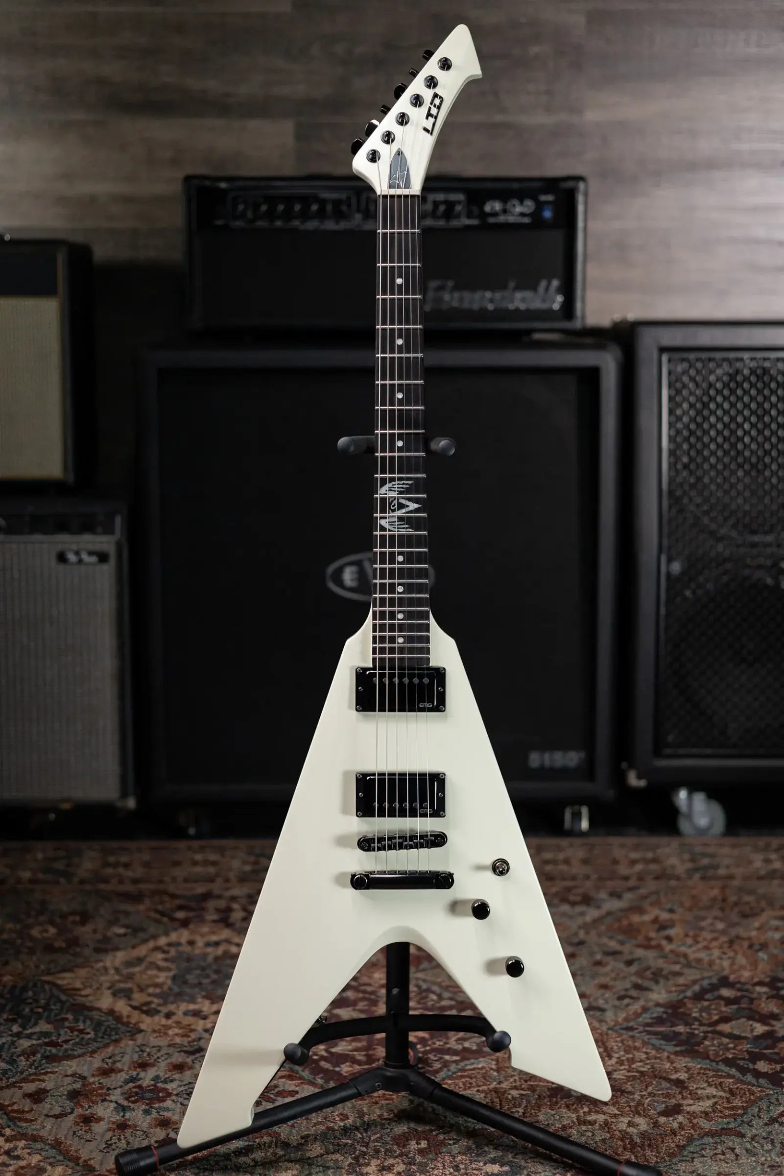 ESP LTD James Hetfield Signature Vulture Electric Guitar - Olympic White with Hardshell Case - Used