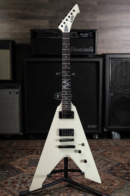 ESP LTD James Hetfield Signature Vulture Electric Guitar - Olympic White with Hardshell Case - Used