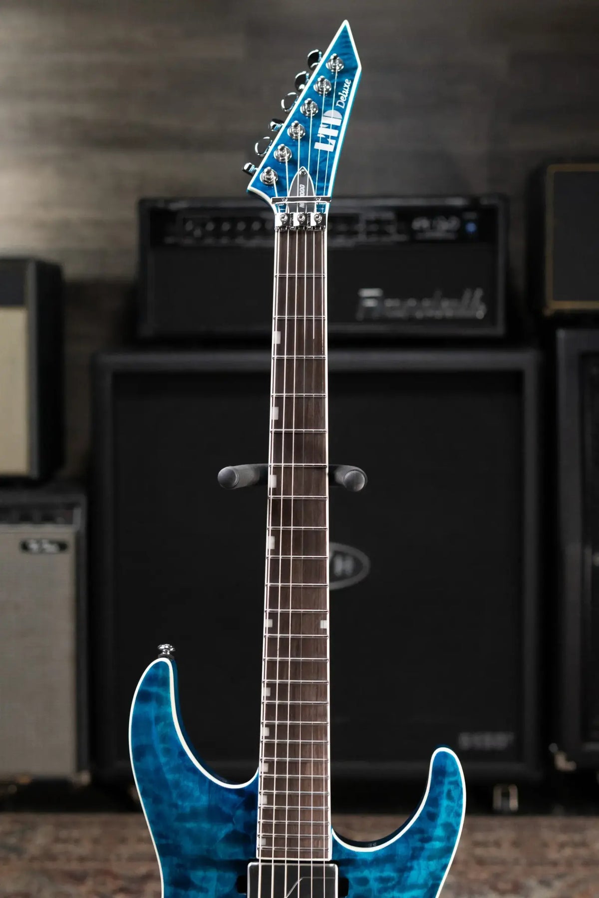 ESP LTD MH-1000 QM Electric Guitar - Black Ocean