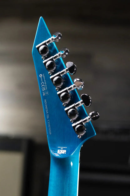 ESP LTD MH-1000 QM Electric Guitar - Black Ocean