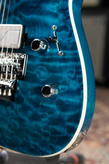 ESP LTD MH-1000 QM Electric Guitar - Black Ocean