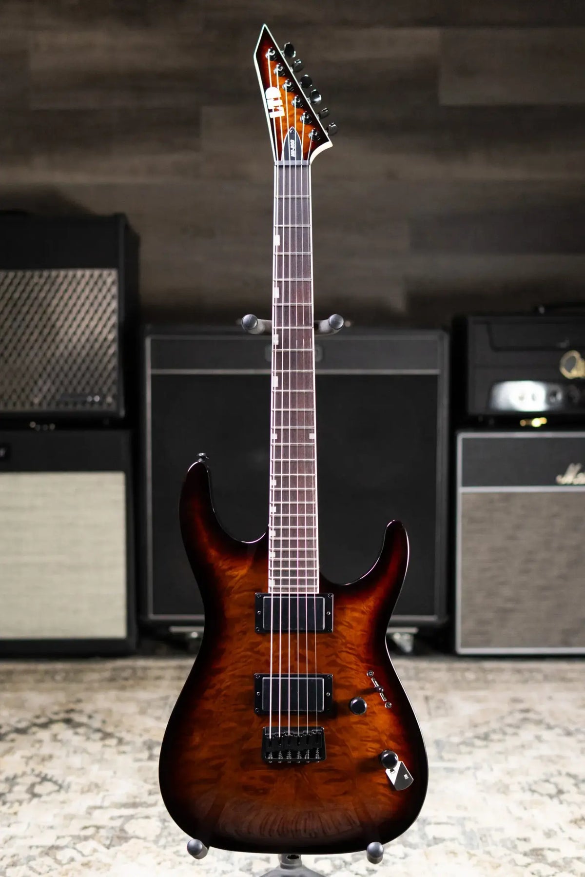 ESP LTD MH-200HT Electric Guitar - Dark Brown Sunburst
