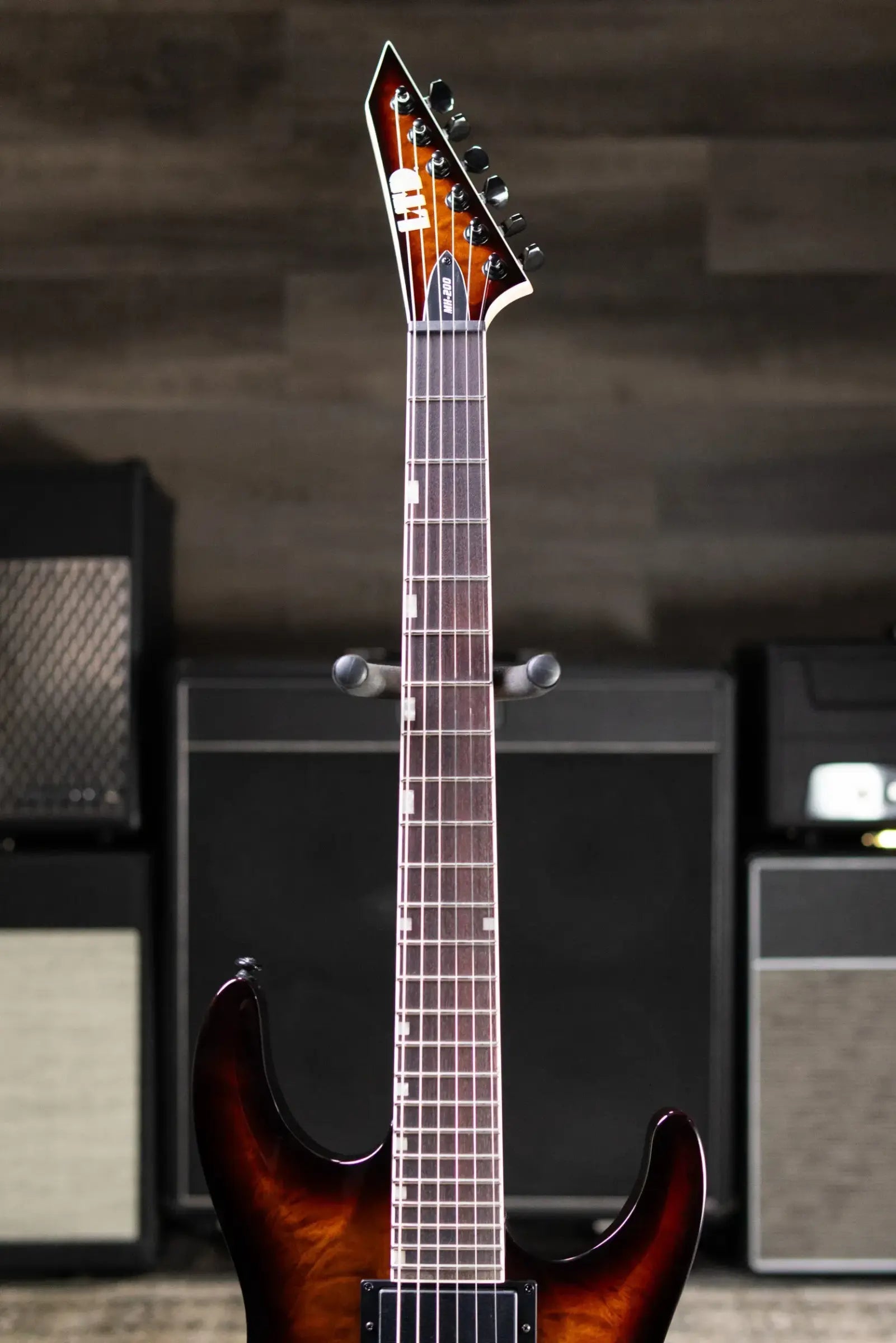 ESP LTD MH-200HT Electric Guitar - Dark Brown Sunburst