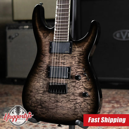 ESP LTD MH-400HT/QM Electric Guitar - See Thru Black Sunburst