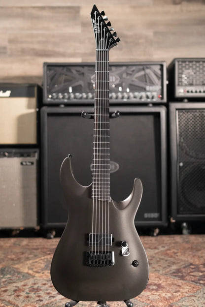 ESP LTD MT-I Mick Thomson Signature Electric Guitar - Obsidian Metallic  with Hardshell Case