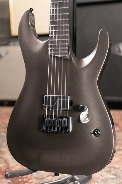 ESP LTD MT-I Mick Thomson Signature Electric Guitar - Obsidian Metallic  with Hardshell Case