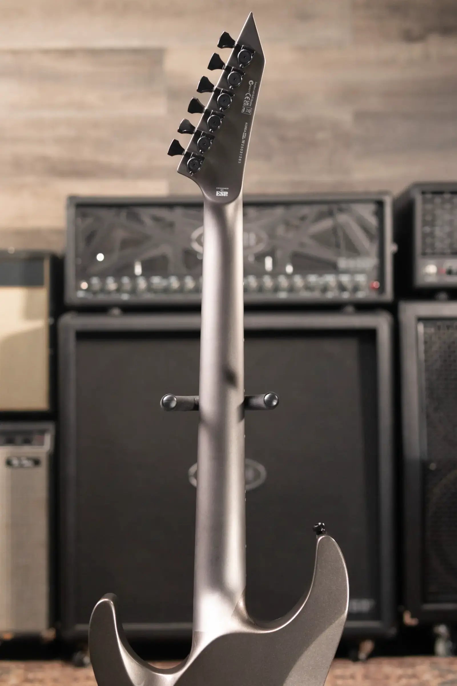 ESP LTD MT-I Mick Thomson Signature Electric Guitar - Obsidian Metallic  with Hardshell Case