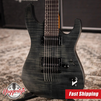 ESP LTD M-207DX Baritone 7-String Electric Guitar - See Thru Black Satin
