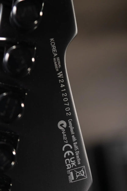 ESP LTD Phoenix-7 Baritone Black Metal Electric Guitar - Black Satin