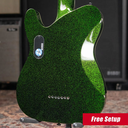 ESP LTD SCT-607B Stephen Carpenter Signature 7-String Baritone Electric Guitar Green Sparkle with Hardshell Case - Used