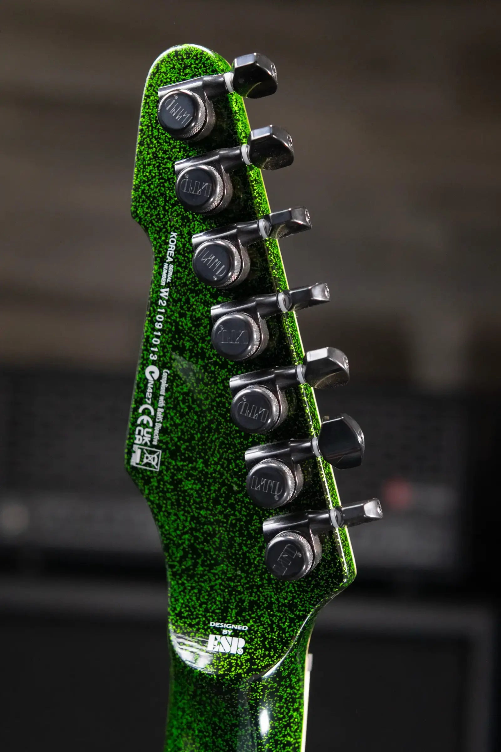 ESP LTD SCT-607B Stephen Carpenter Signature 7-String Baritone Electric Guitar Green Sparkle with Hardshell Case - Used