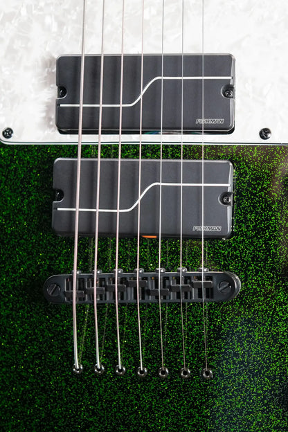 ESP LTD SCT-607B Stephen Carpenter Signature 7-String Baritone Electric Guitar Green Sparkle with Hardshell Case - Used