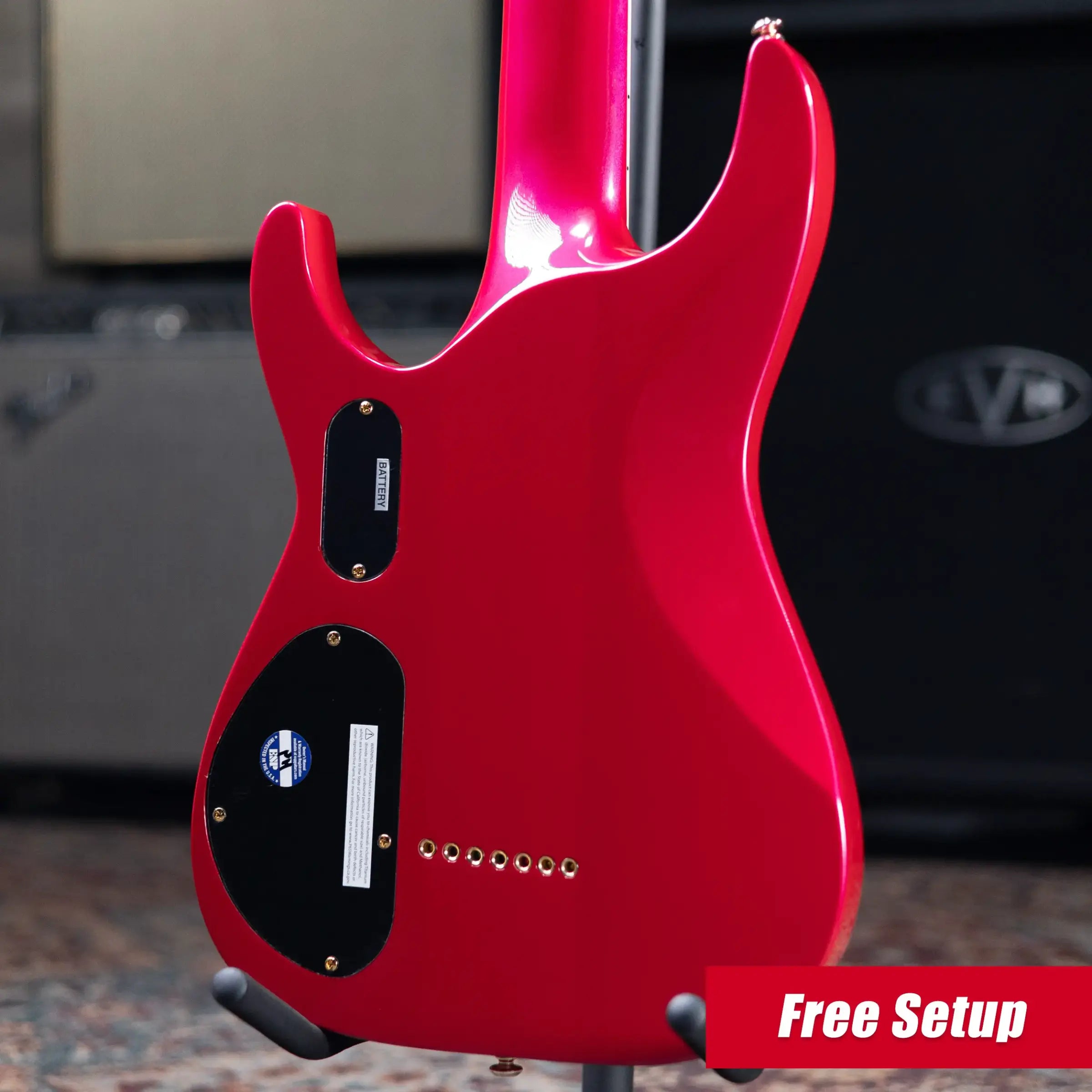 ESP LTD SC-607B Stephen Carpenter Signature 7-String Baritone Electric Guitar - Magenta with Hardshell Case
