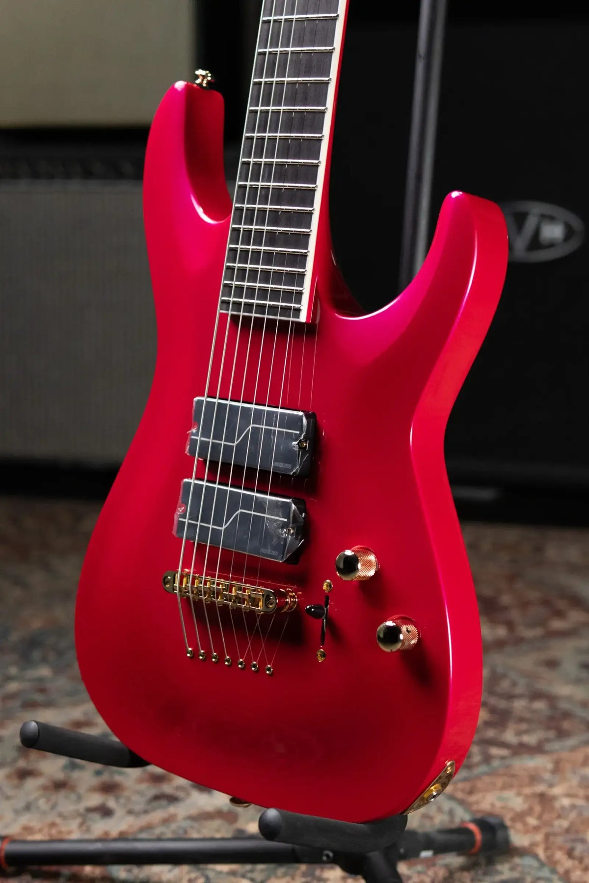ESP LTD SC-607B Stephen Carpenter Signature 7-String Baritone Electric Guitar - Magenta with Hardshell Case