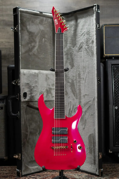 ESP LTD SC-607B Stephen Carpenter Signature 7-String Baritone Electric Guitar - Magenta with Hardshell Case