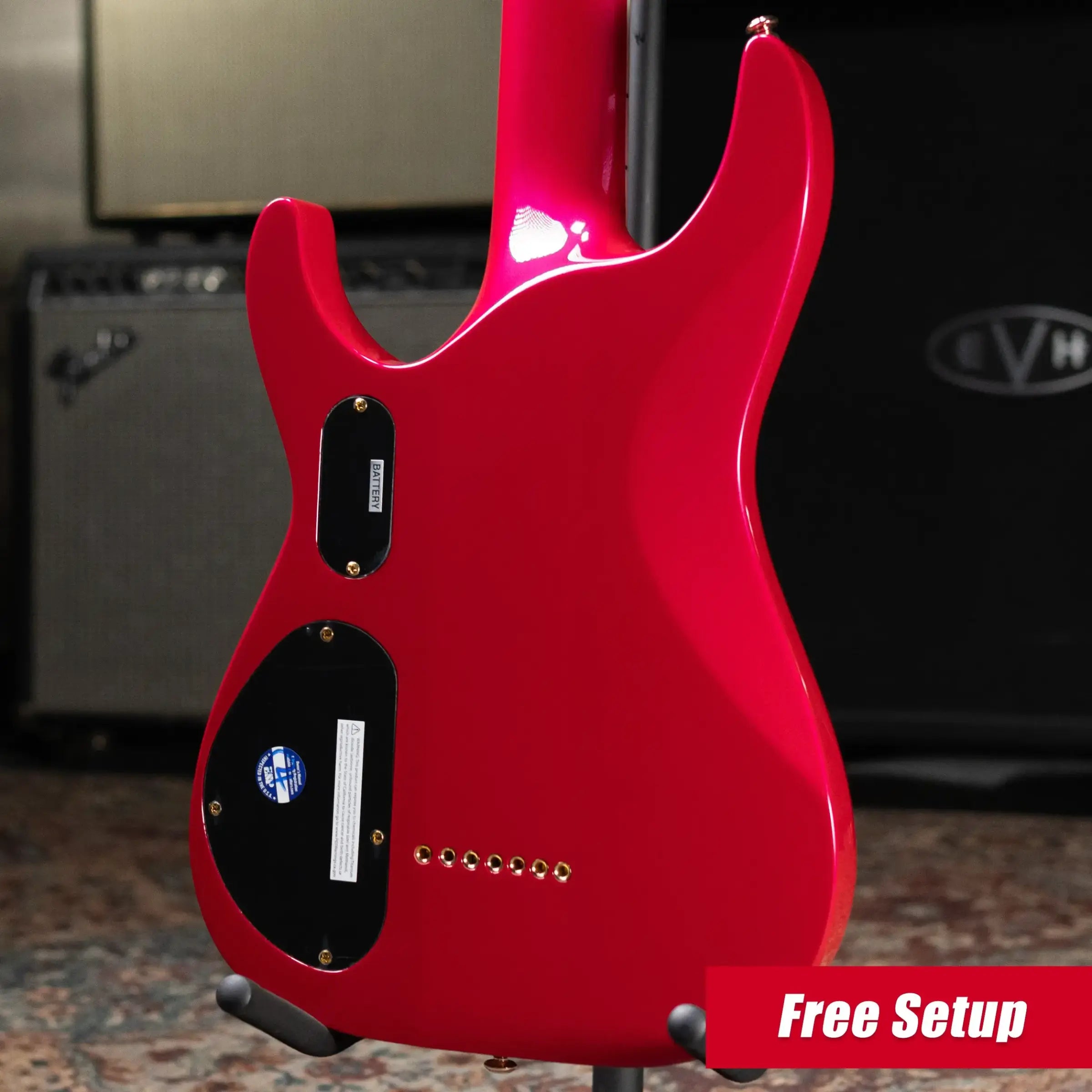 ESP LTD SC-607B Stephen Carpenter Signature 7-String Baritone Electric Guitar - Magenta with Hardshell Case