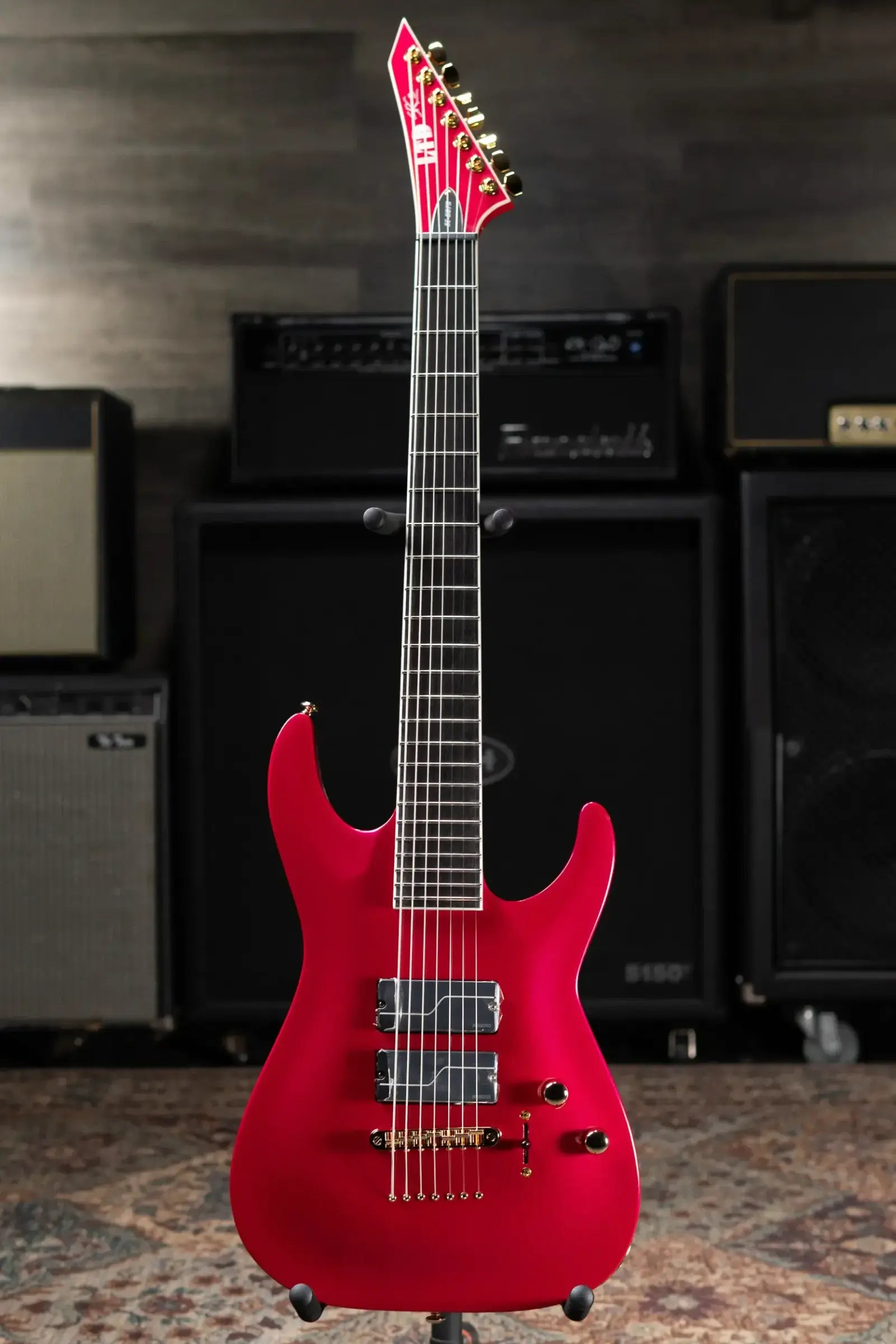 ESP LTD SC-607B Stephen Carpenter Signature 7-String Baritone Electric Guitar - Magenta with Hardshell Case