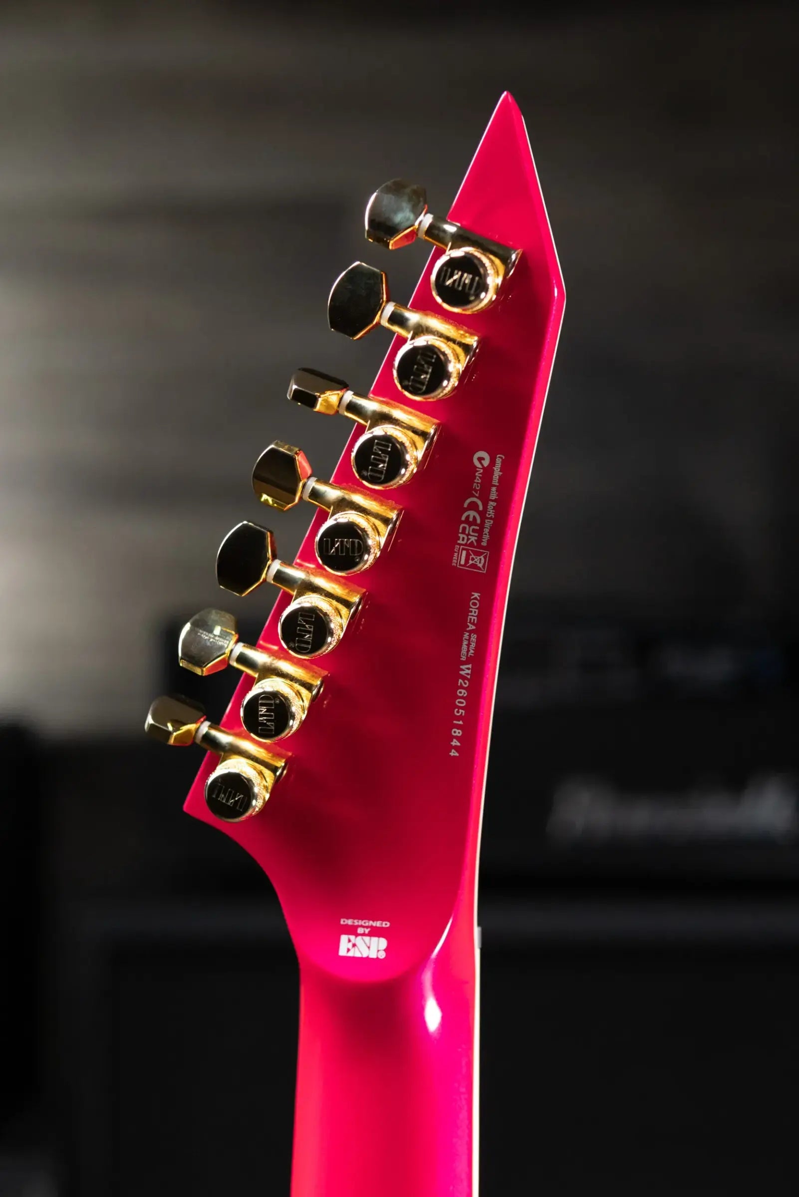 ESP LTD SC-607B Stephen Carpenter Signature 7-String Baritone Electric Guitar - Magenta with Hardshell Case