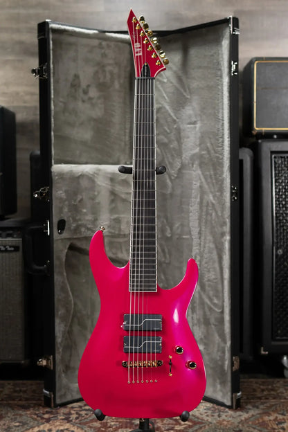 ESP LTD SC-607B Stephen Carpenter Signature 7-String Baritone Electric Guitar - Magenta with Hardshell Case