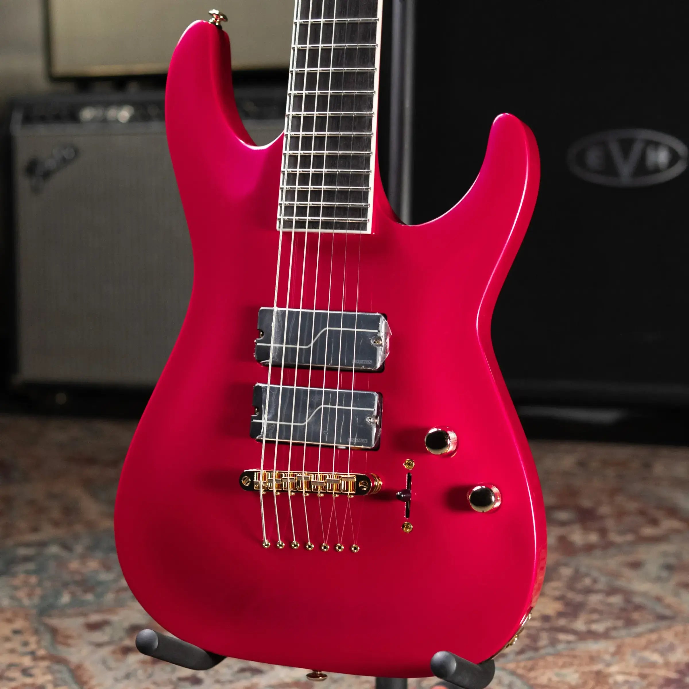 ESP LTD SC-607B Stephen Carpenter Signature 7-String Baritone Electric Guitar - Magenta with Hardshell Case