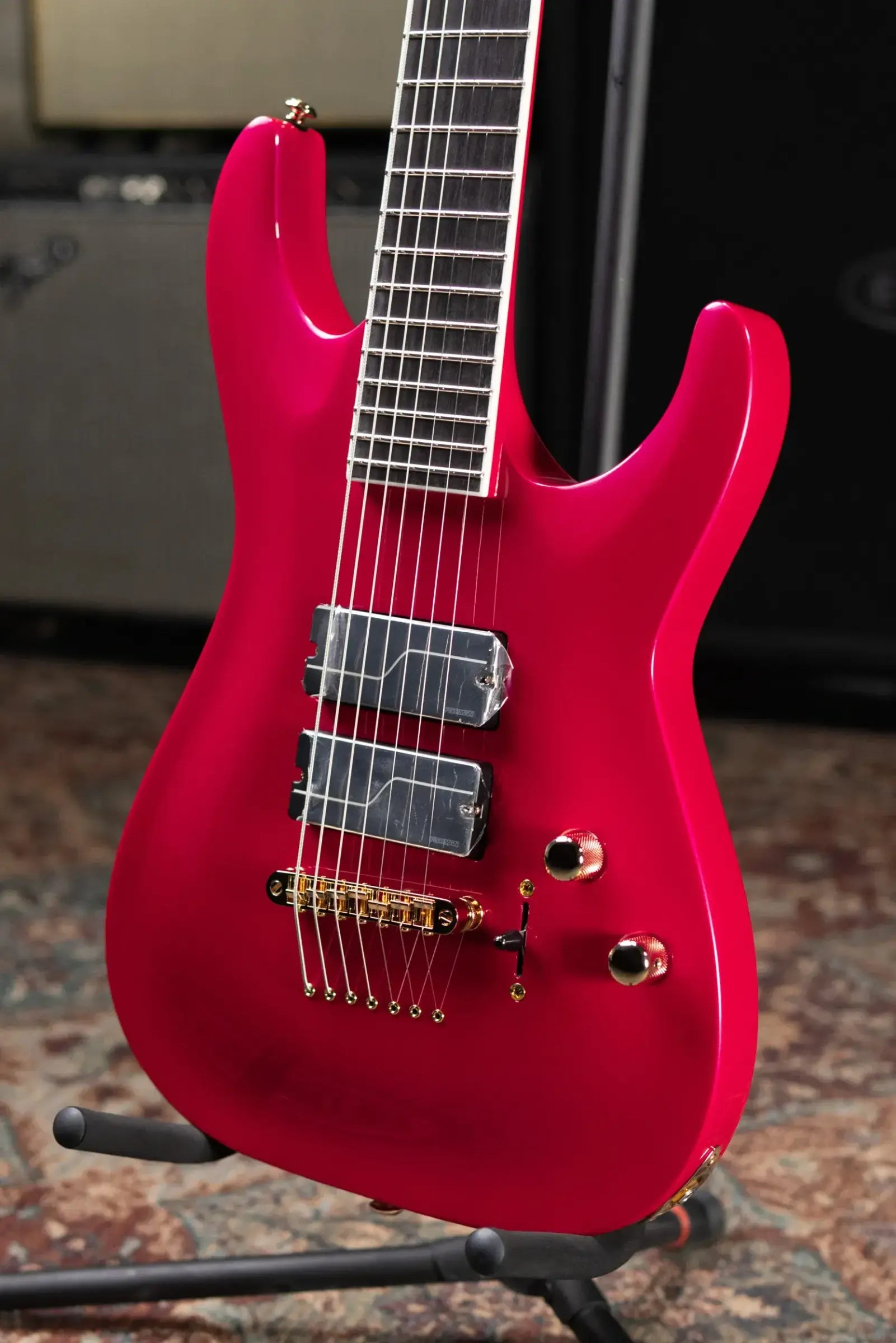 ESP LTD SC-607B Stephen Carpenter Signature 7-String Baritone Electric Guitar - Magenta with Hardshell Case