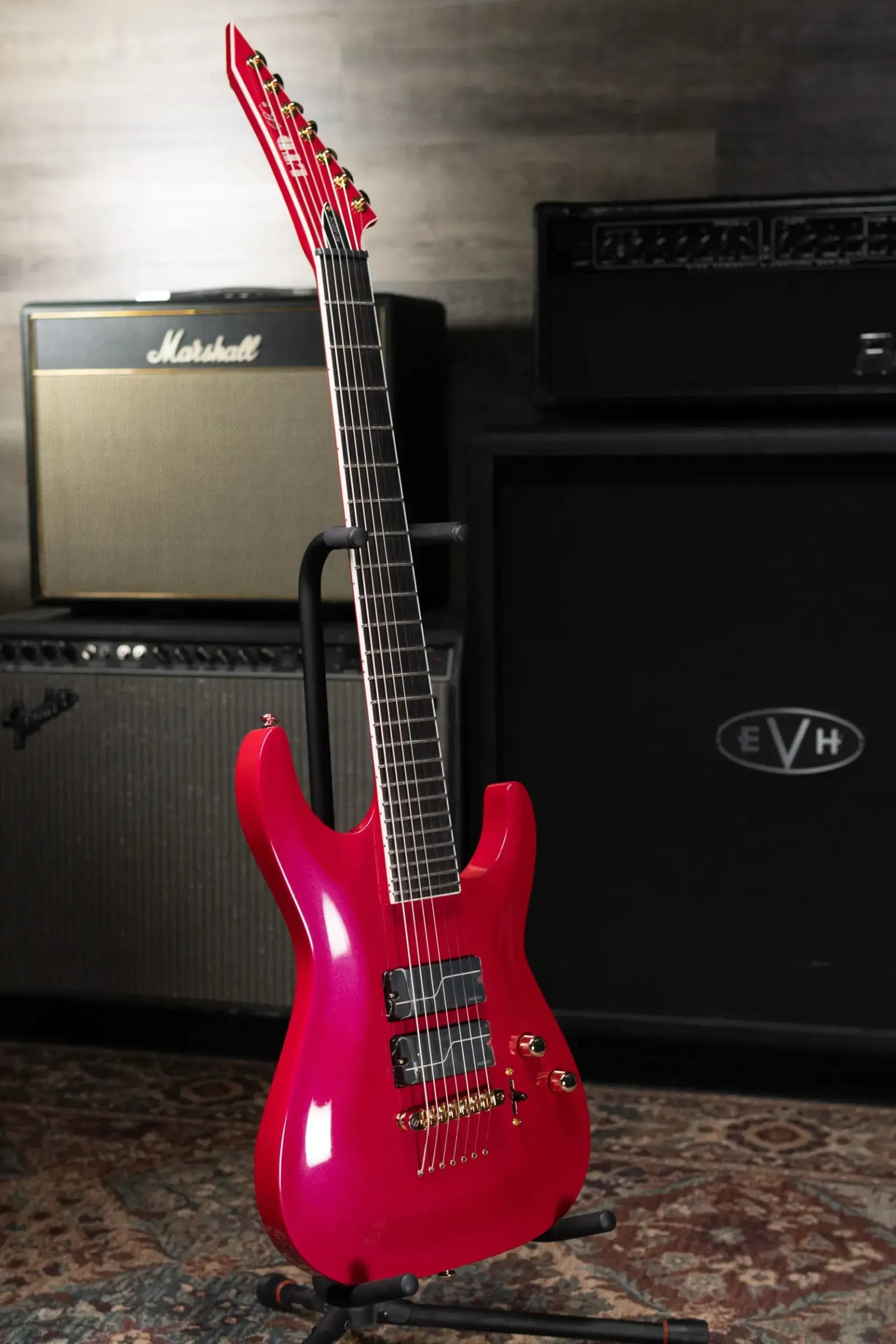 ESP LTD SC-607B Stephen Carpenter Signature 7-String Baritone Electric Guitar - Magenta with Hardshell Case