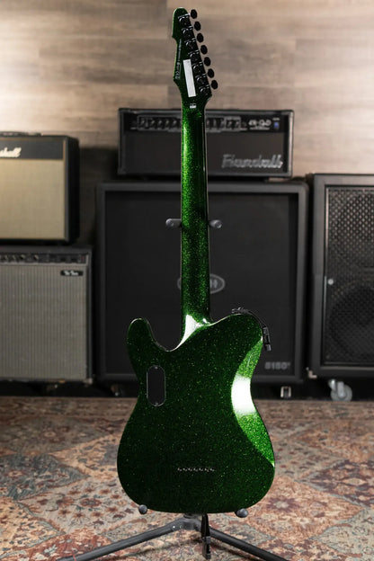ESP LTD Stephen Carpenter SCT-607B 7-String Electric Guitar - Green Sparkle with Hardshell Case and Upgraded Pickups - Used