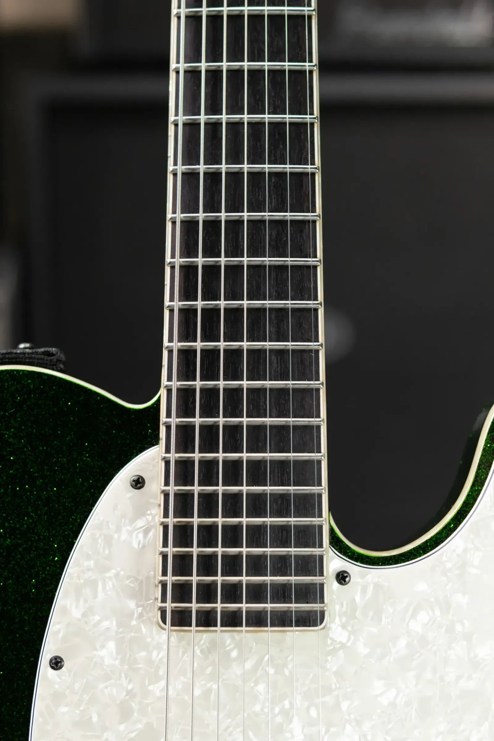 ESP LTD Stephen Carpenter SCT-607B 7-String Electric Guitar - Green Sparkle with Hardshell Case and Upgraded Pickups - Used