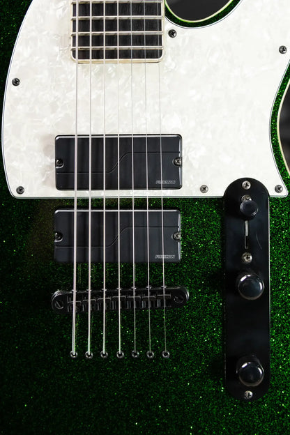 ESP LTD Stephen Carpenter SCT-607B 7-String Electric Guitar - Green Sparkle with Hardshell Case and Upgraded Pickups - Used
