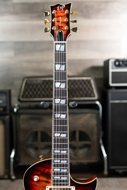 ESP USA Custom Shop Eclipse Electric Guitar - Tiger Eye Sunburst with Hardshell Case