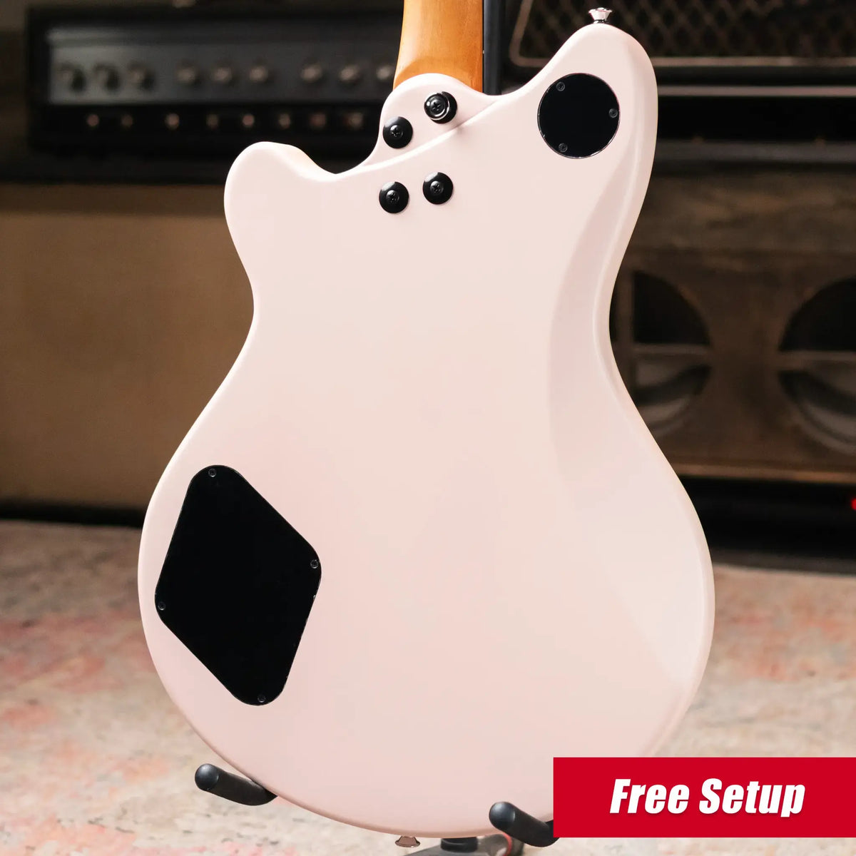 EVH Limited Edition SA-126 Special Semi-Hollow Electric Guitar - Satin Shell Pink with Ivory Case