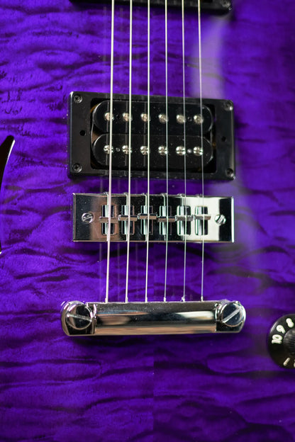EVH SA-126 Special Quilted Maple Semi-Hollow Electric Guitar - Transparent Purple with Hardshell Case