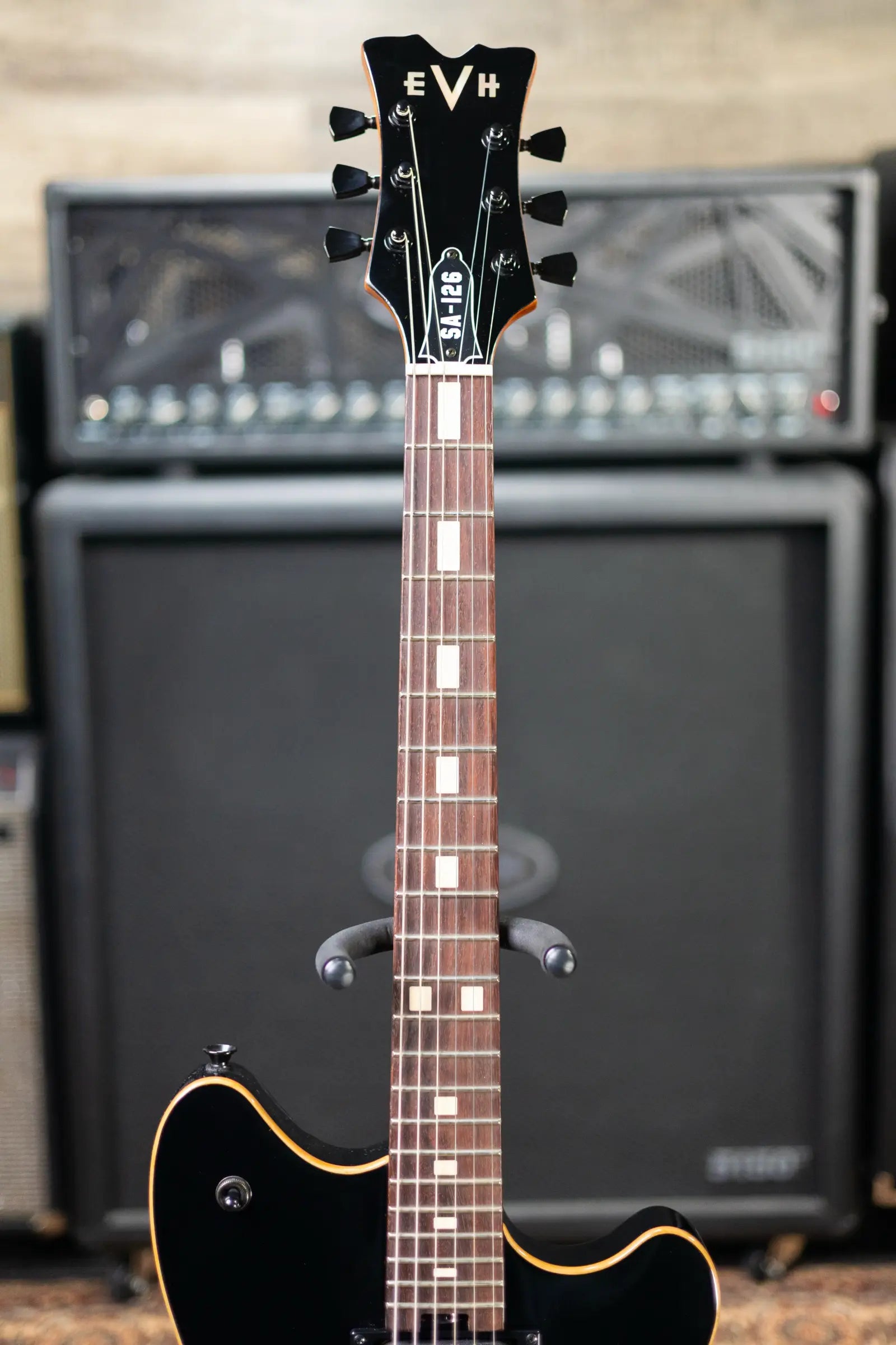 EVH SA-126 Standard Semi-Hollow Electric Guitar - Piano Black