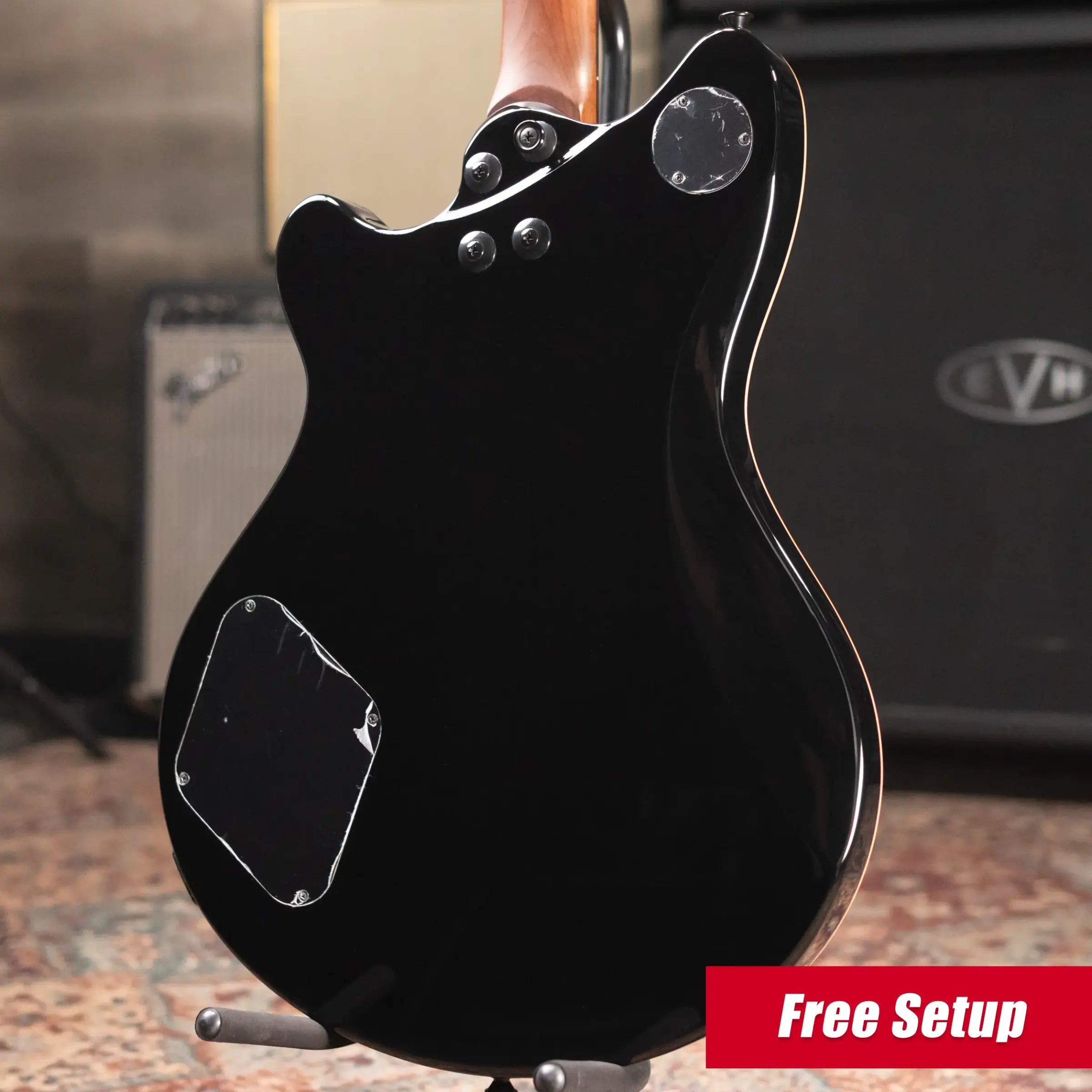 EVH SA-126 Standard Semi-Hollow Electric Guitar - Piano Black