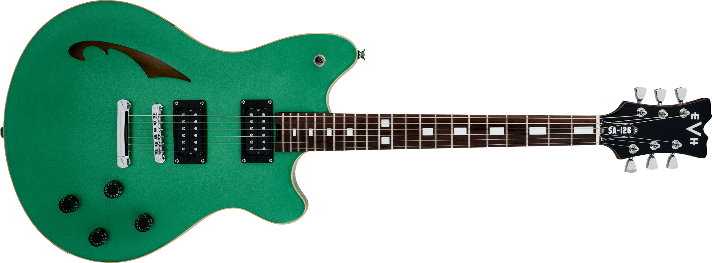 EVH SA-126 Standard Semi-Hollowbody Electric Guitar - Pelham Green