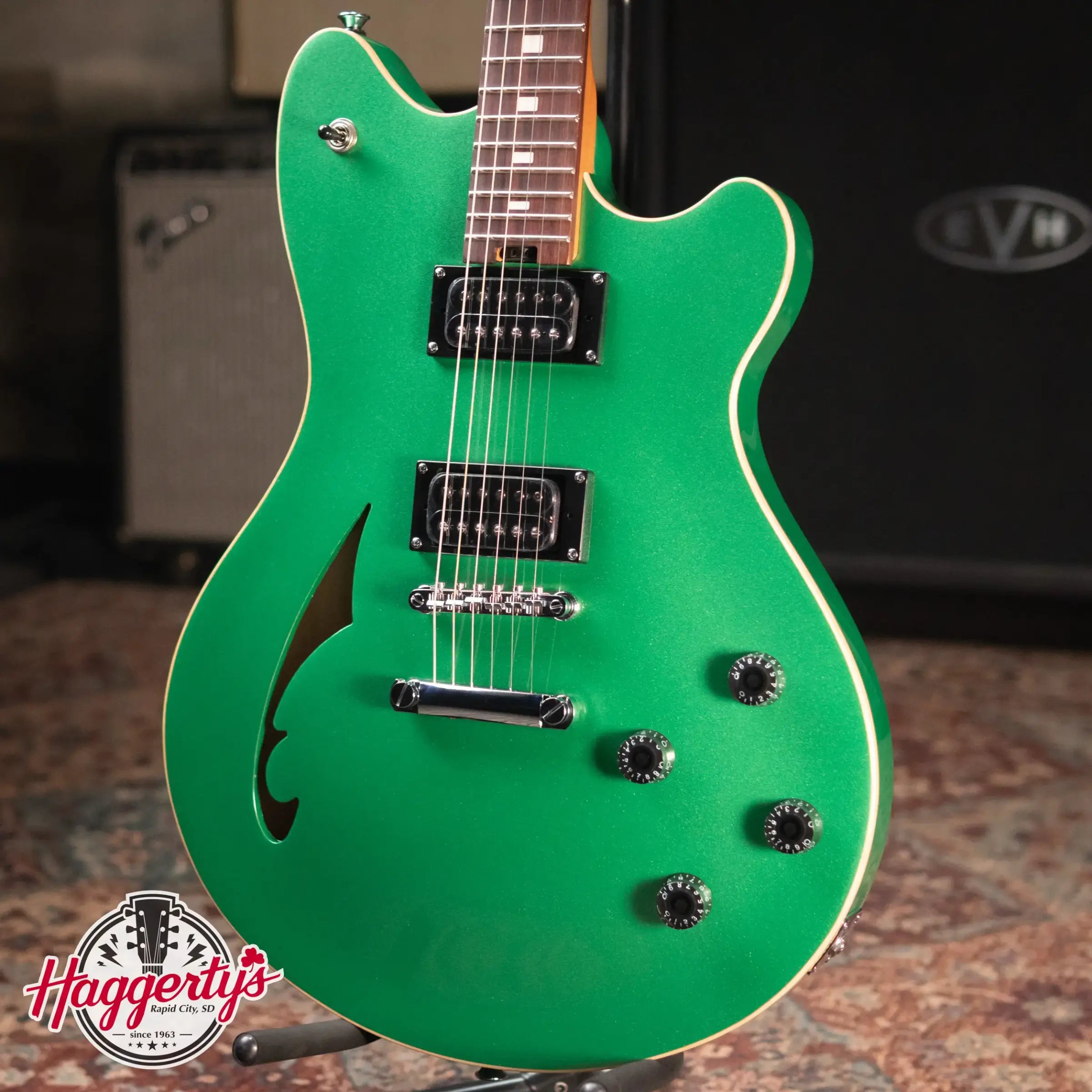 EVH SA-126 Standard Semi-Hollowbody Electric Guitar - Pelham Green