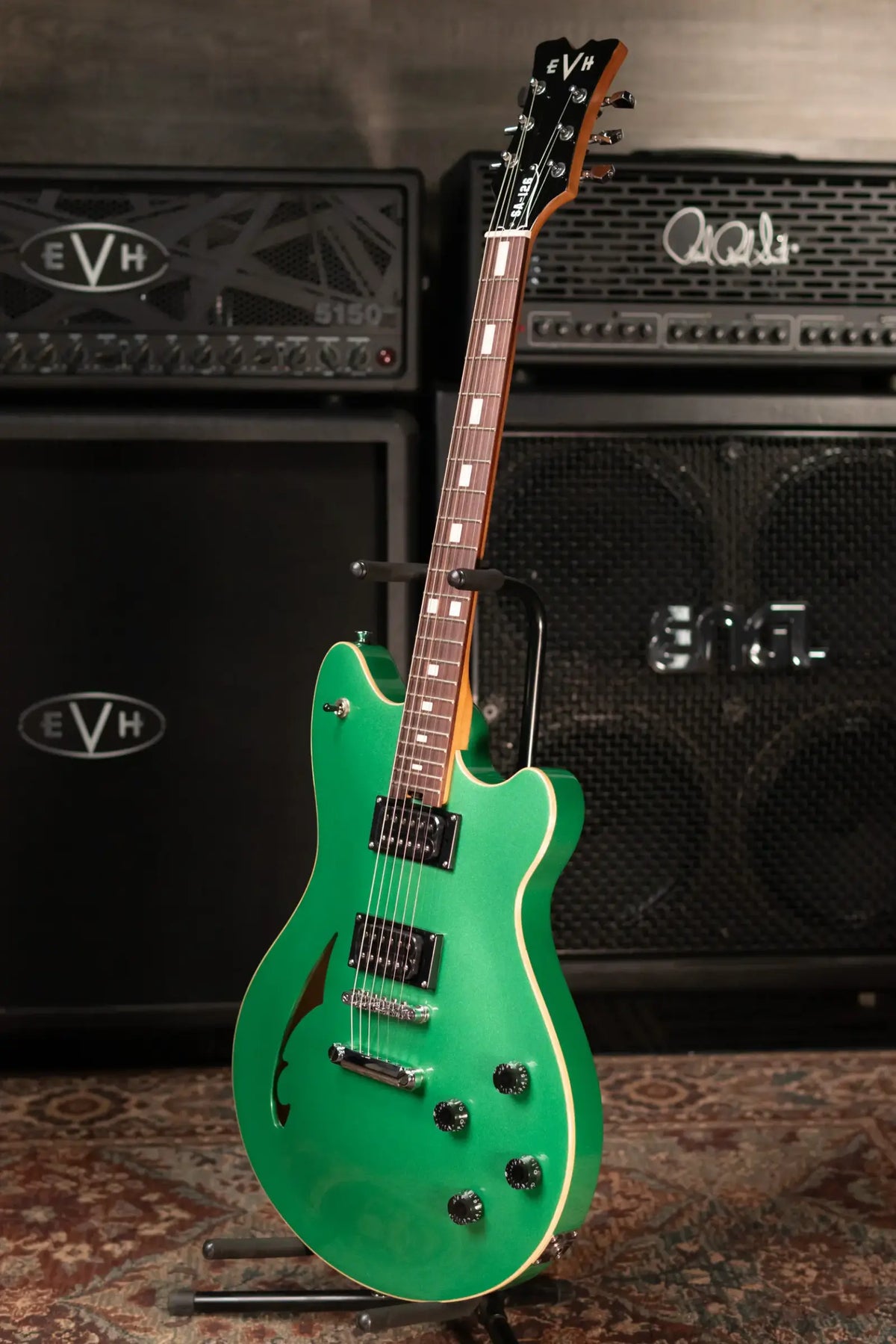 EVH SA-126 Standard Semi-Hollowbody Electric Guitar - Pelham Green