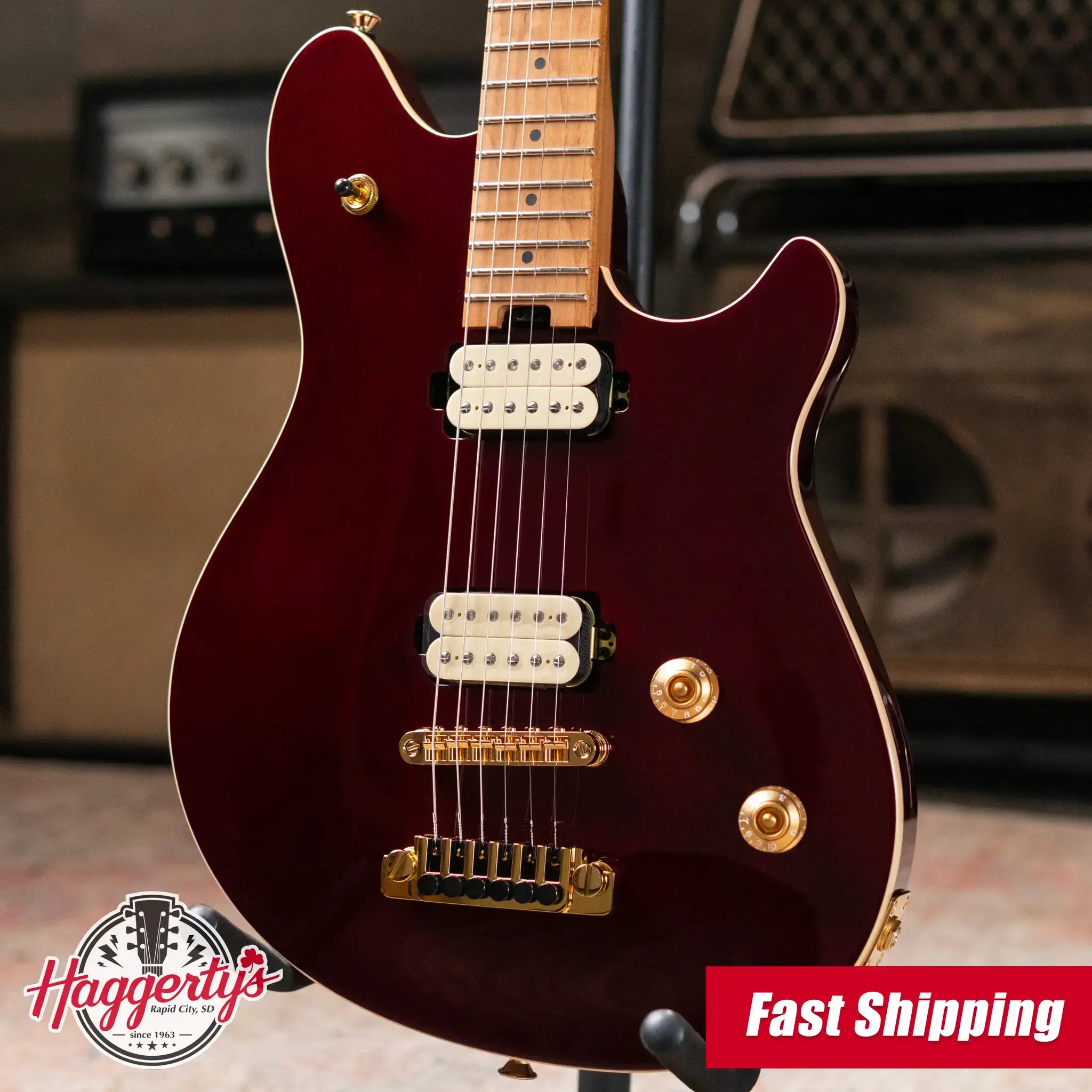 EVH Wolfgang Special TOM Electric Guitar, Baked Maple Fingerboard - Oxblood