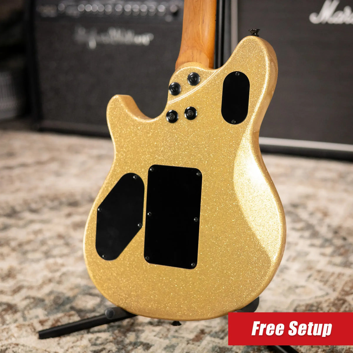 EVH Wolfgang Standard Electric Guitar - Gold Sparkle - with Epiphone Gig Bag - Used