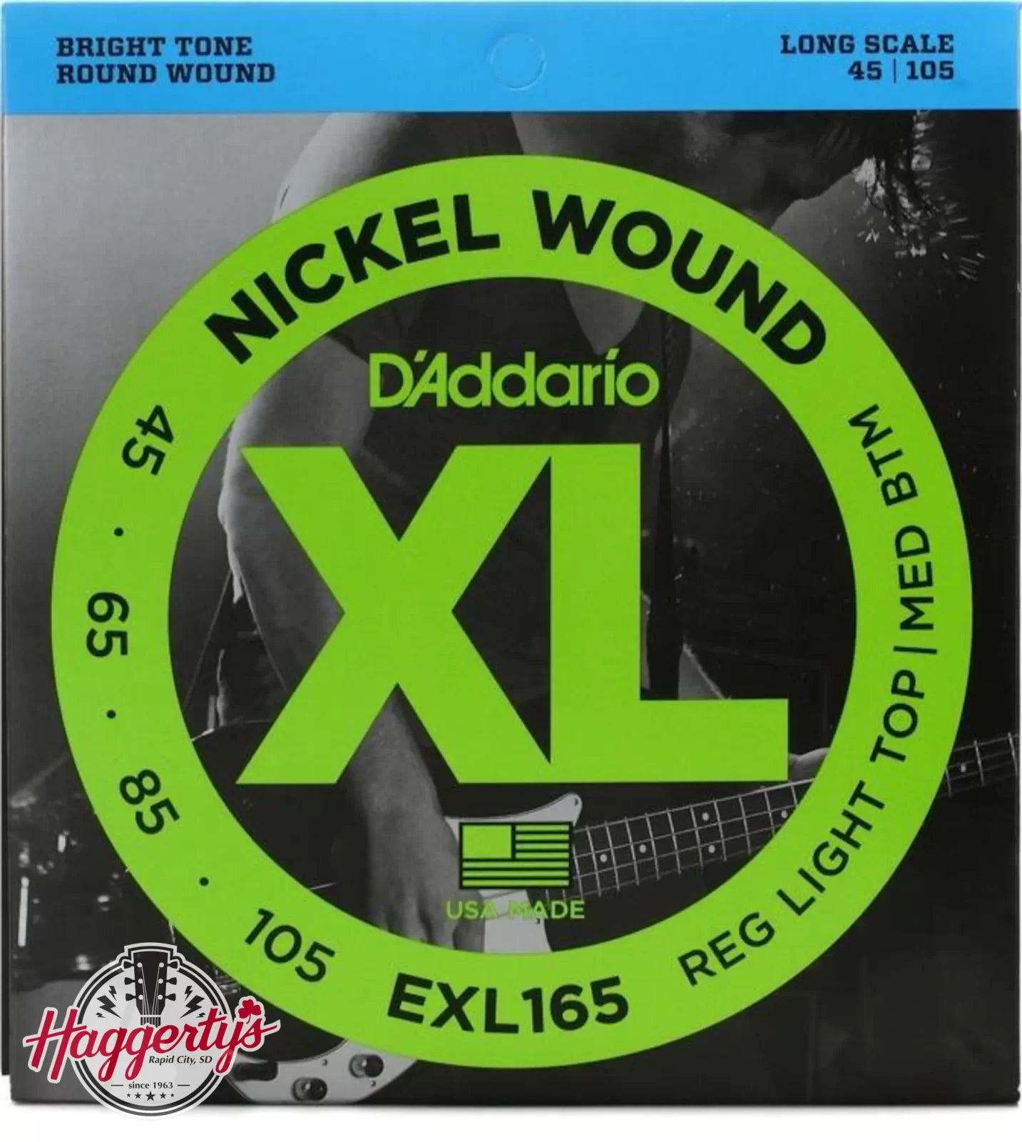 D'Addario EXL165 Bass Guitar Strings 45-105