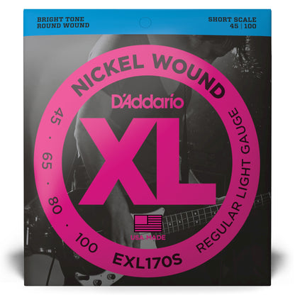 D'Addario EXL170S Bass Guitar Strings 45-100 Short Scale