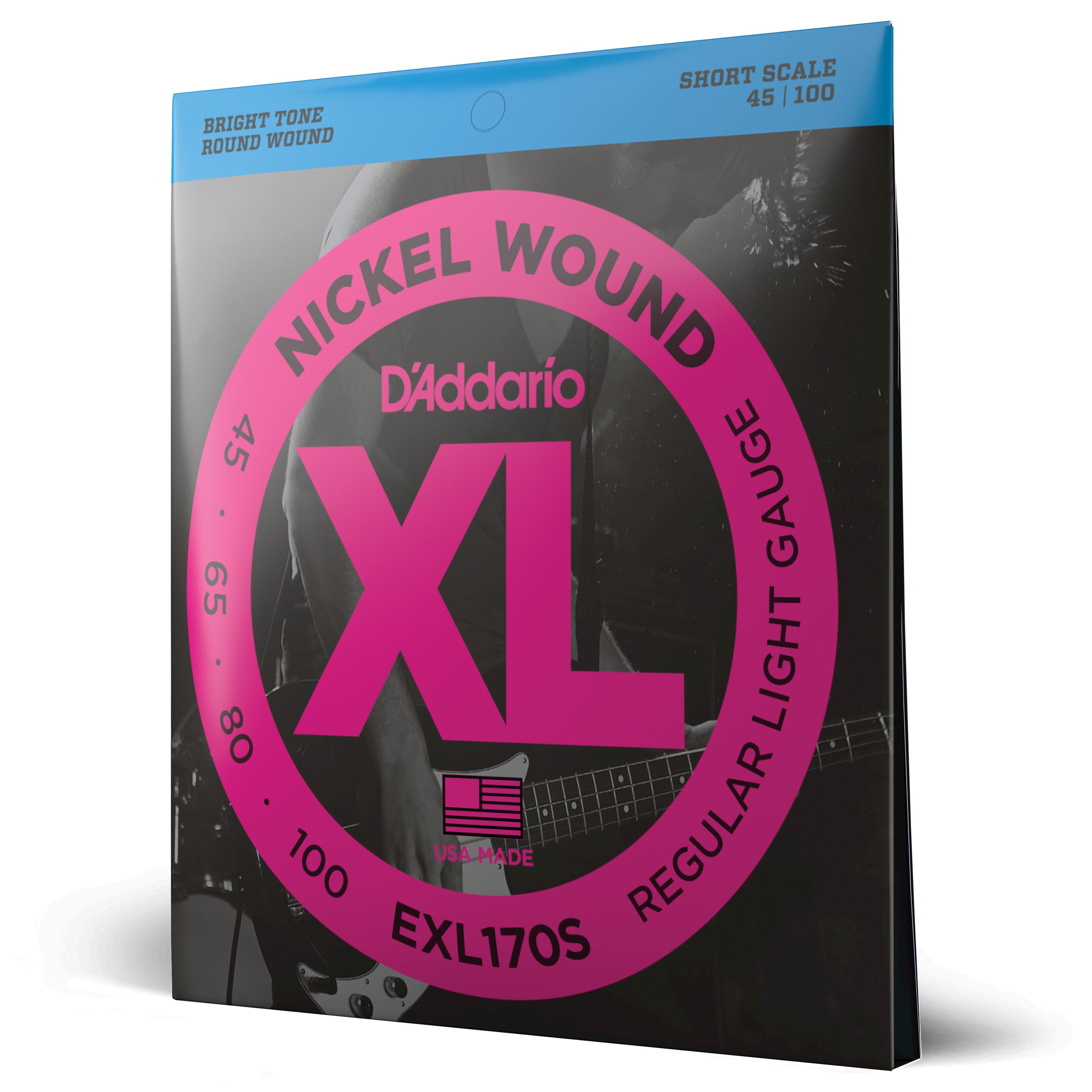 D'Addario EXL170S Bass Guitar Strings 45-100 Short Scale