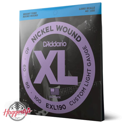 D'Addario EXL190 Nickel Wound Bass Guitar Strings 40-100